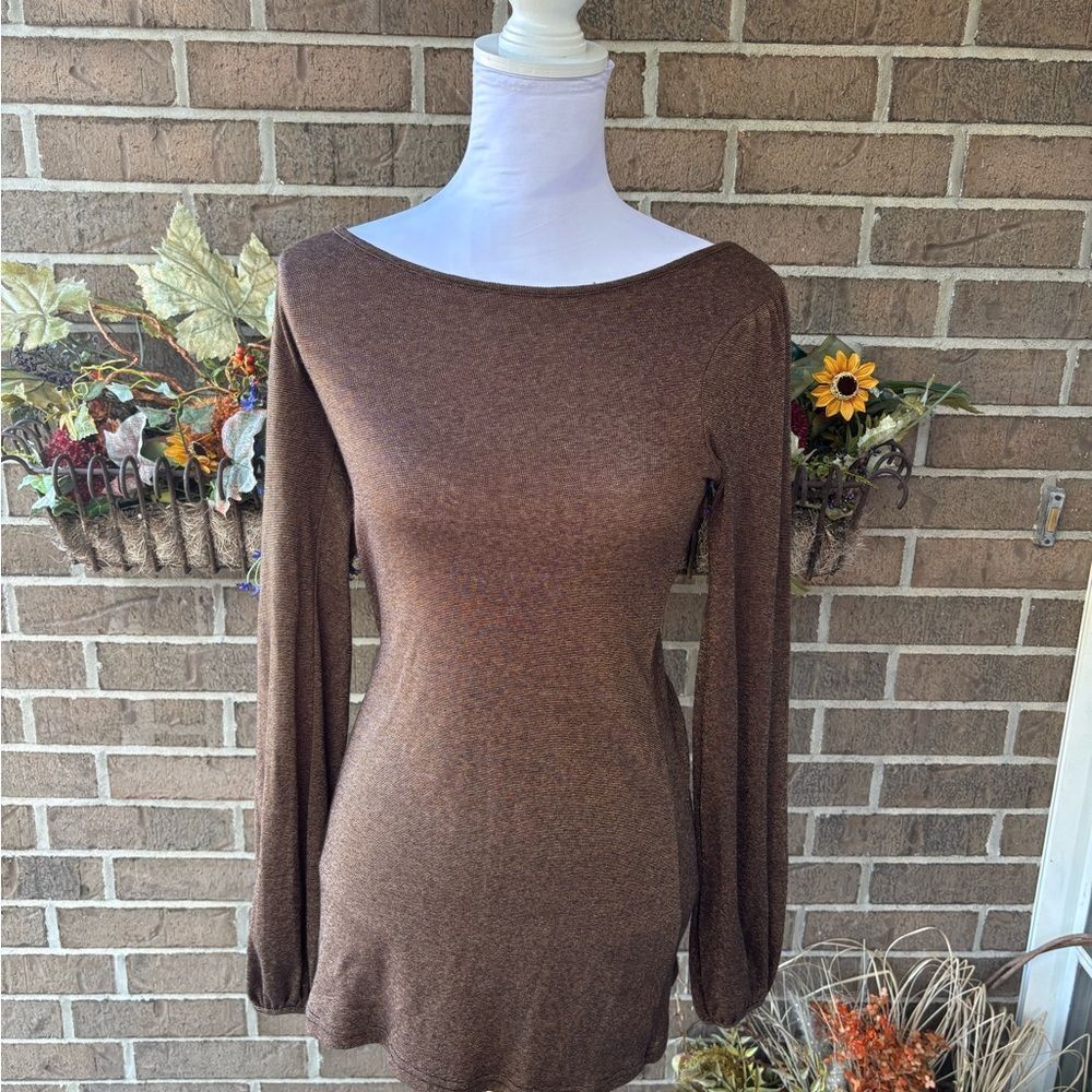 Michael Stars Chocolate Knit Top - Picture 3 of 6